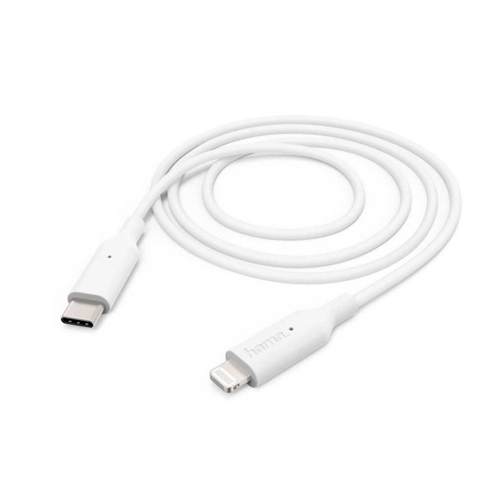 Kabl Hama fast charging USB-C-Lightning 1m bijeli slika 1