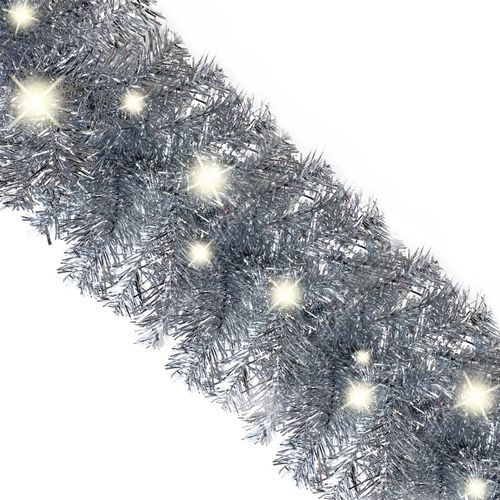 Božićna girlanda s LED svjetlima 10 m srebrna slika 5