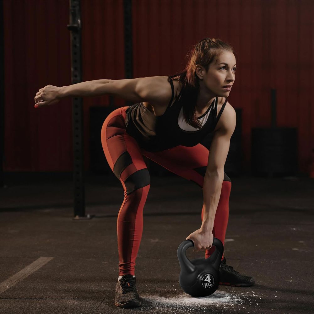 Kettlebell 4 kg za vježbanje, bučica, lopta s utezima, teret za fitness, moderan dom slika 7