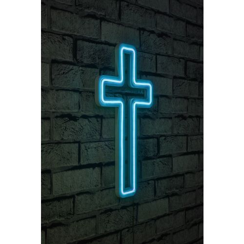 Wallity Ukrasna plastična LED rasvjeta, Cross Sign - Blue slika 2