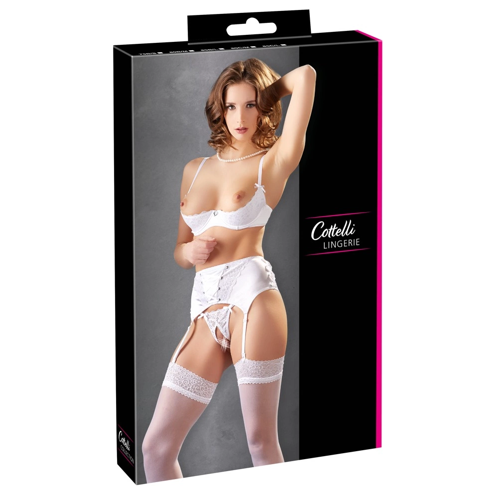 Cottelli LINGERIE Shelf Bra Set bijeli 80B/M slika 1