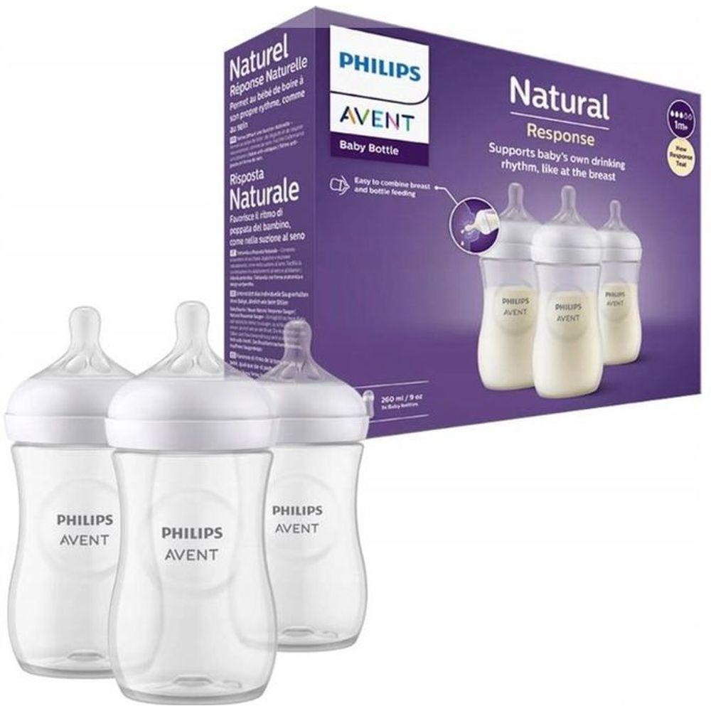 AVENT Natural Response Bočica Set 260ml 3kom slika 2
