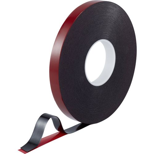 TOOLCRAFT Dvostrana ljepljiva traka crvena/crna (D x Š) 30 m x 20 mm akril sadržaj: 1 rola slika 1