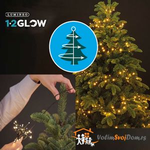 Novogodišnje LED 1-2 glow basic za jelke 180cm  