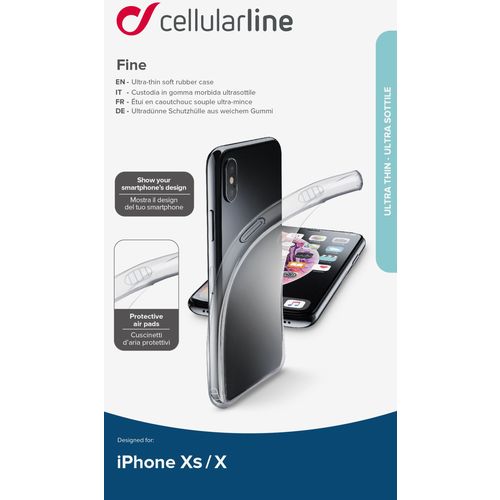 Cellularline Fine silikonska maskica za iPhone X/XS slika 3