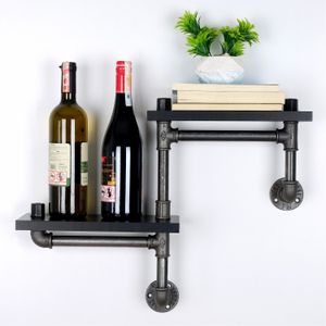 BORURAF242 Black Pipe Shelf