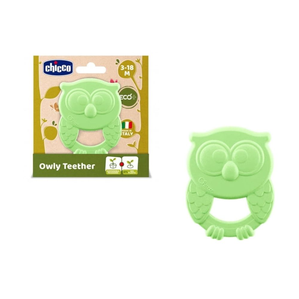 Chicco Glodalica za zube ECO+ Owly Teether 3-18mj slika 1