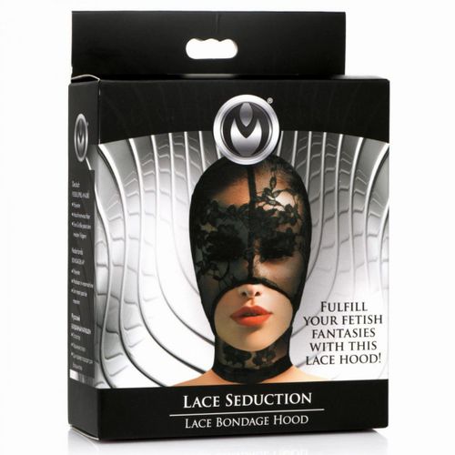 Lace Seduction Bondage Mask - Black slika 3