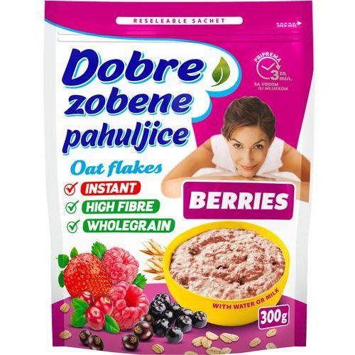 Dobre zobene pahuljice berries 300g KRATAK ROK slika 1