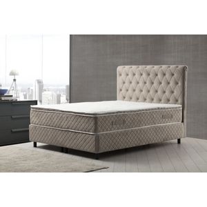 Sonata Set 90 x 190 - Beige Beige Single Mattress, Base & Headboard