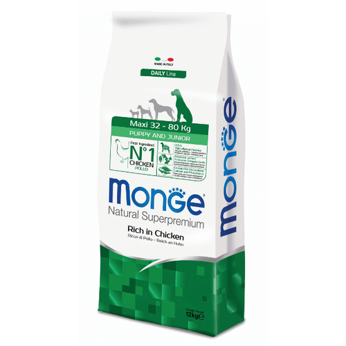 Monge Natural Superpremium Dog Maxi Puppy And Junior piletina 12 kg slika 1