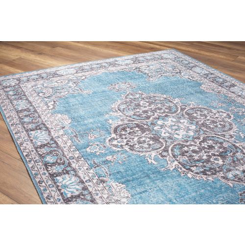 Blues Chenille - Blue AL 201  Multicolor Carpet (140 x 190) slika 5