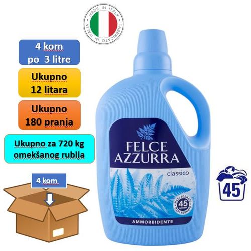 Felce Azzurra omekšivač Classic box   ( 4 kom X 3 litre)  slika 1