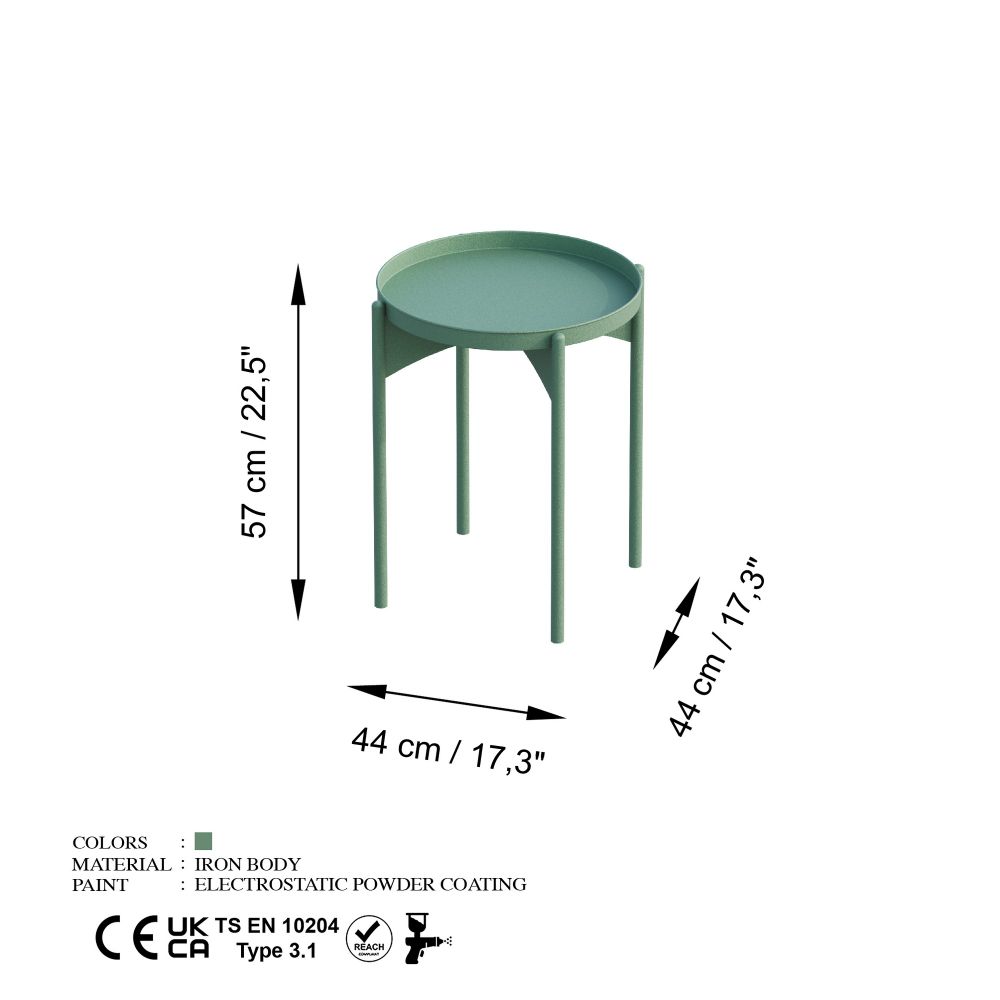 Zeleni Metalni Sto Shb-002-E slika 6