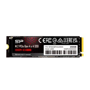 Silicon Power SP250GBP44UD9005 M.2 NVMe 250GB, 2280, PCIe Gen 4x4, UD90, 3D NAND, Read up to 4,800 MB/s, Write up to 4,200 MB/s (single sided)