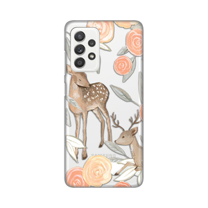 Torbica Silikonska Print Skin za Samsung A525F/A526B/A528B Galaxy A52 4G/A52 5G/A52s 5G Flower Deer