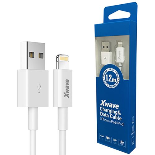 Xwave Kabl USB IPHONE 1.2M,lightning,blister,beli slika 1
