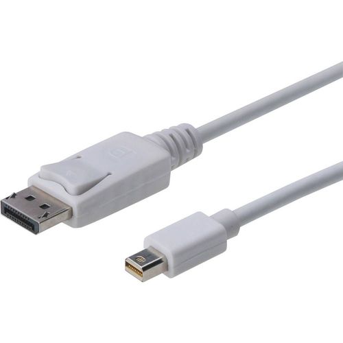 Digitus Mini-DisplayPort / DisplayPort adapterski kabel Mini DisplayPort utikač, DisplayPort utikač 2.00 m bijela AK-340102-020-W  DisplayPort kabel slika 1