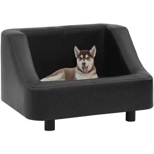 Sofa za pse crna 67 x 52 x 40 cm od umjetne kože slika 21