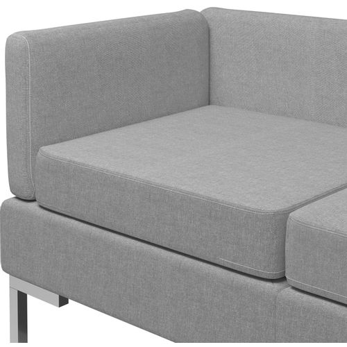 5-dijelni set sofa od tkanine svjetlosivi slika 5