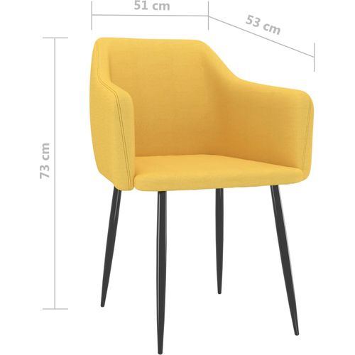 Blagovaonske stolice od tkanine 6 kom žute slika 7