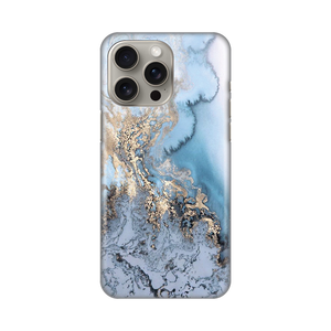 Torbica Silikonska Print za iPhone 15 Pro Max 6.7 Blue Gold Marble