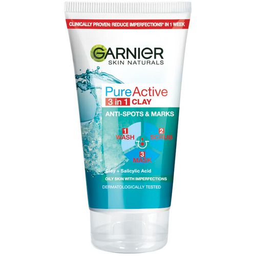 Garnier Pure Active 3u1 clay gel za čIšćenje + piling + maska 150 ml slika 2