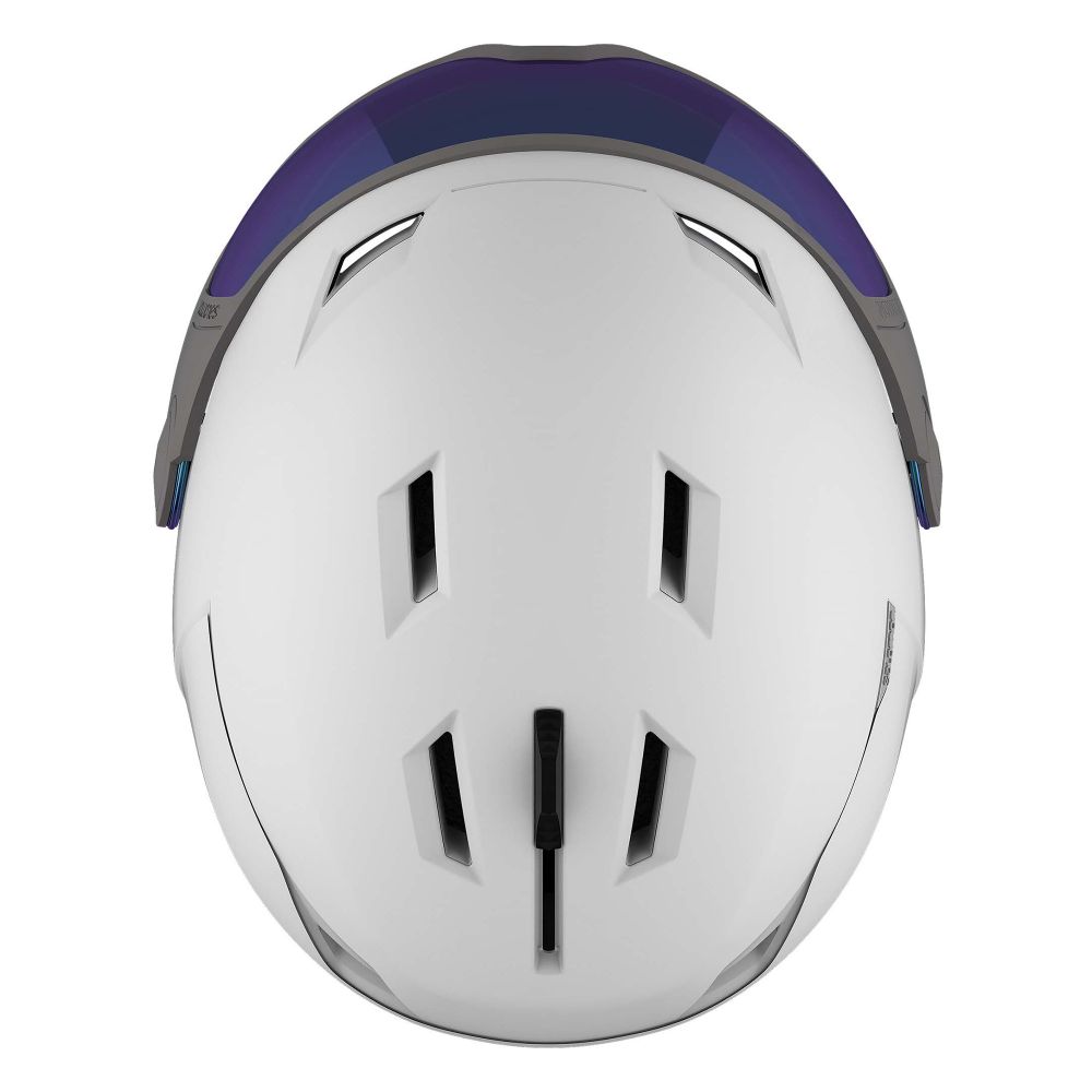 Salomon Ženska kaciga za skijanje Icon LT Visor, White/UN ML Blue slika 4