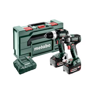 Metabo kombinirani set 18V 2.9.3 (BS 18 LT BL + SSW 18 LT 300 BL) s 2x5,2Ah baterijama i Metal Box