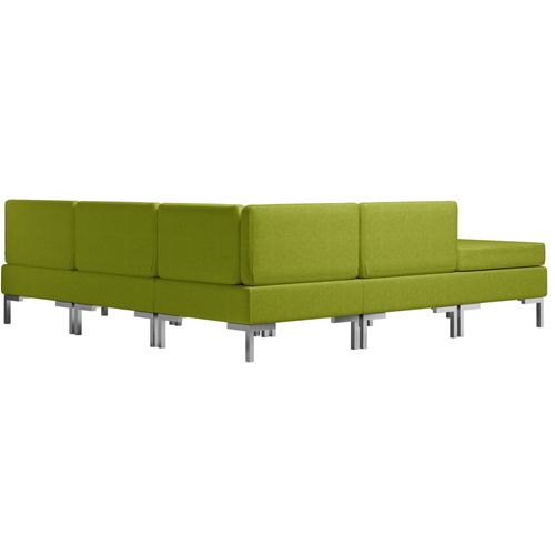 5-dijelni set sofa od tkanine zeleni slika 13