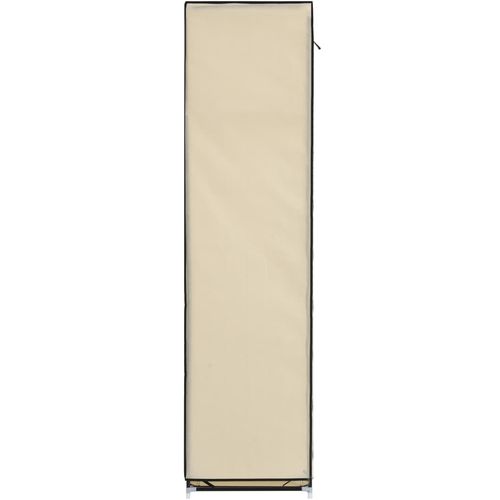 282455 Wardrobe with Compartments and Rods Cream 150x45x175 cm Fabric slika 11