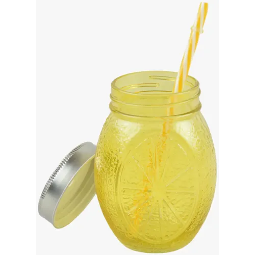 Čaša sa slamčicom - dve u setu - žuta slika 2