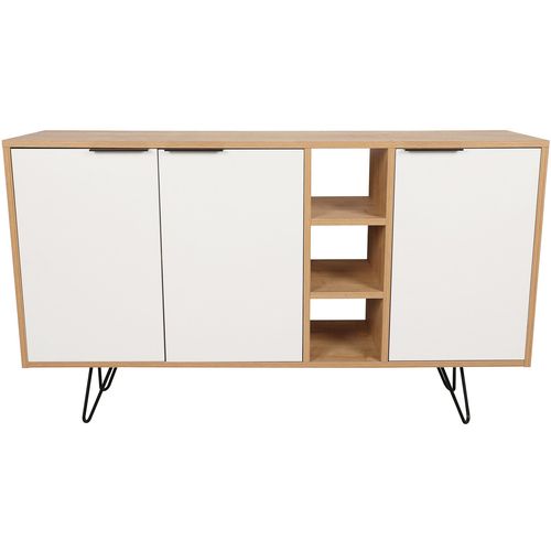 Woody Fashion Komoda, hrastBijela boja, Clara Console - Oak, White slika 7