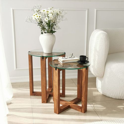 Amalfi - Walnut Walnut Nesting Table (2 Pieces) slika 1