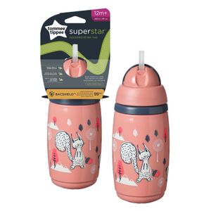 Tommee Tippee Superstar™ "INSULATED" termo čaša sa silikonskom slamkom na izvlačenje, 266 ml, 12MJ+