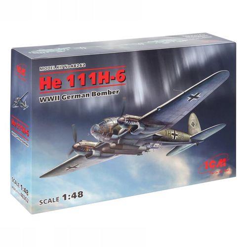 Model Kit Aircraft - He 111H-6 WWII German Bomber 1:48 slika 1
