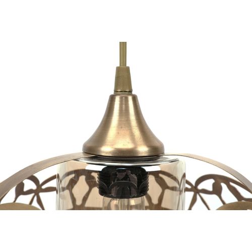 Nevra Büyük Tekli Sarı Bal Camlı Multicolor Chandelier slika 6