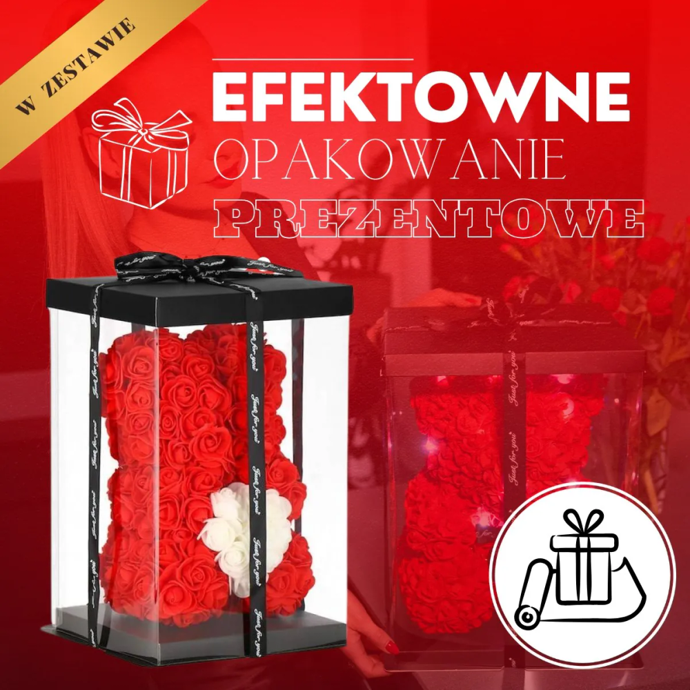 Medvjedić s ružama, crveni slika 1