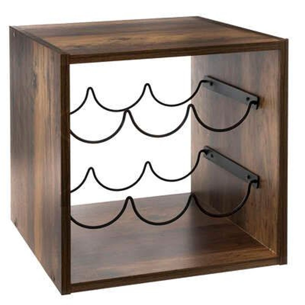 FIVE polica za vino 31x31x31cm mdf natural 173614 slika 1