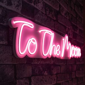 To the Moon - Pink Pink Decorative Plastic Led Lighting