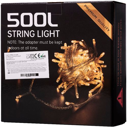 500 LED svjetla s daljinskim upravljačem 50m višebojna + topla bijela slika 3