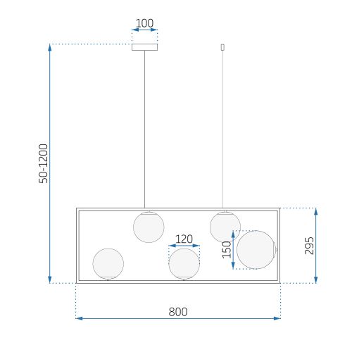 TOOLIGHT Viseća svjetiljka zlatna APP1020-5CP slika 11