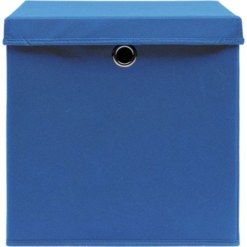 Kutije za pohranu s poklopcima 10 kom plave 32x32x32 cm tkanina slika 24