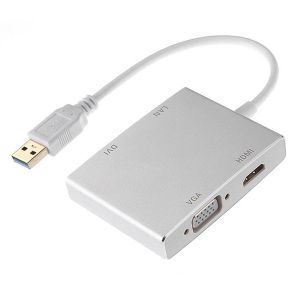 Linkom Adapter-konvertor USB 3.0 na HDMI+VGA+DVI+RJ45