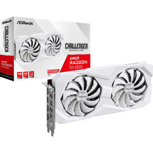 SVGA Asrock Radeon RX6600 Challenger W 8GB GDDR6 White, RX6600 CLW 8G slika 1