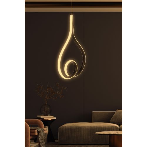 Skylove Black - Yellow Light Black Chandelier slika 2