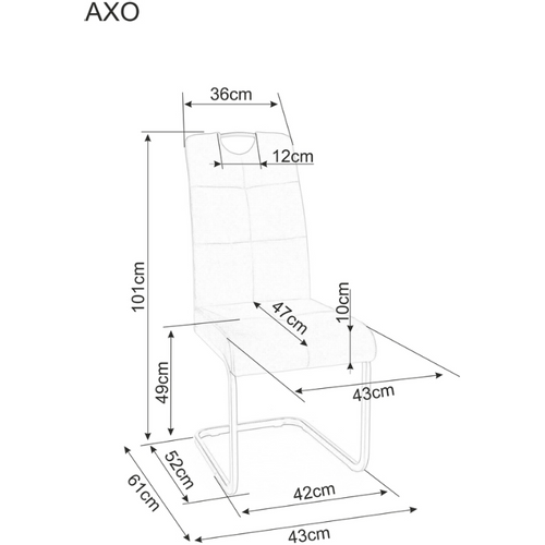 Stolica Axo - Baršun slika 2