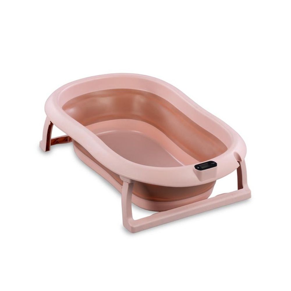 Sklopiva kadica s podlogom i termometrom dark pink slika 2