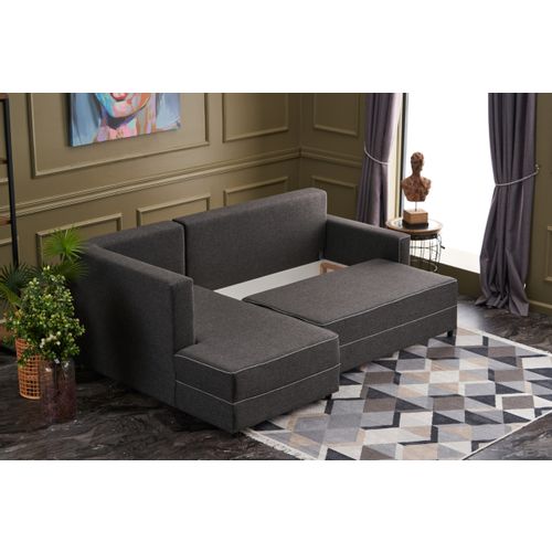 Atelier Del Sofa Kutna garnitura na razvlačenje, Antracit, Ece Left - Anthracite slika 3