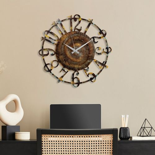 Wallity Metal Wall Clock 15 - 1  Multicolor Decorative Metal Wall Clock slika 1